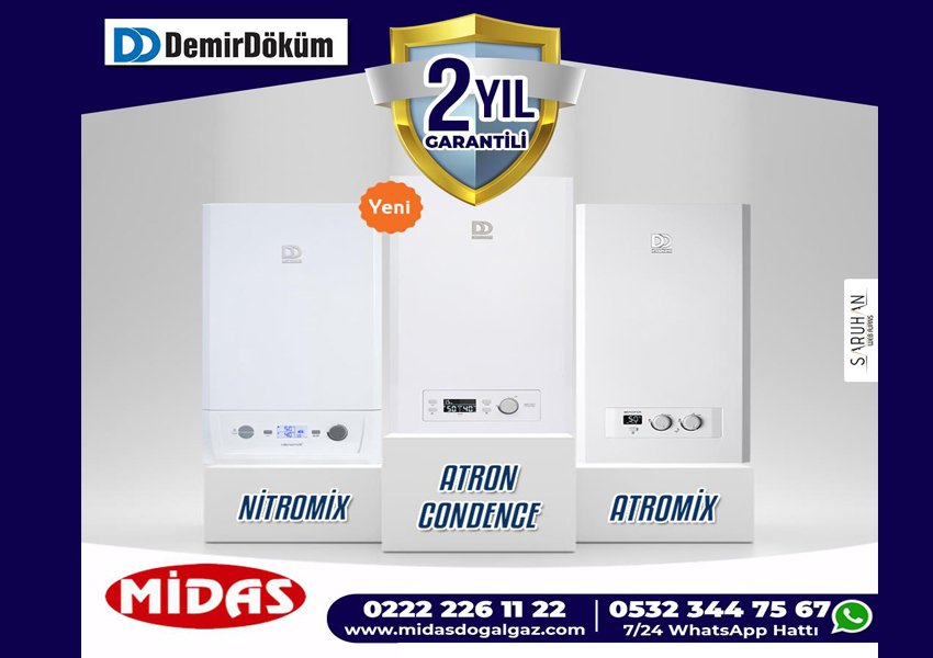 Midas Doğalgaz’da tüm kombiler 2 yıl garantili!